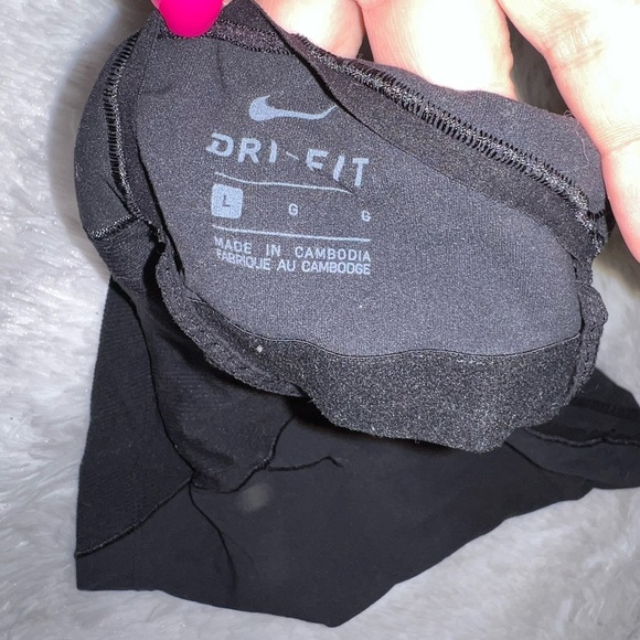 Nike Black Athletic Tank with Built in Bra size Large High Neck Razor Back - Picture 5 of 5